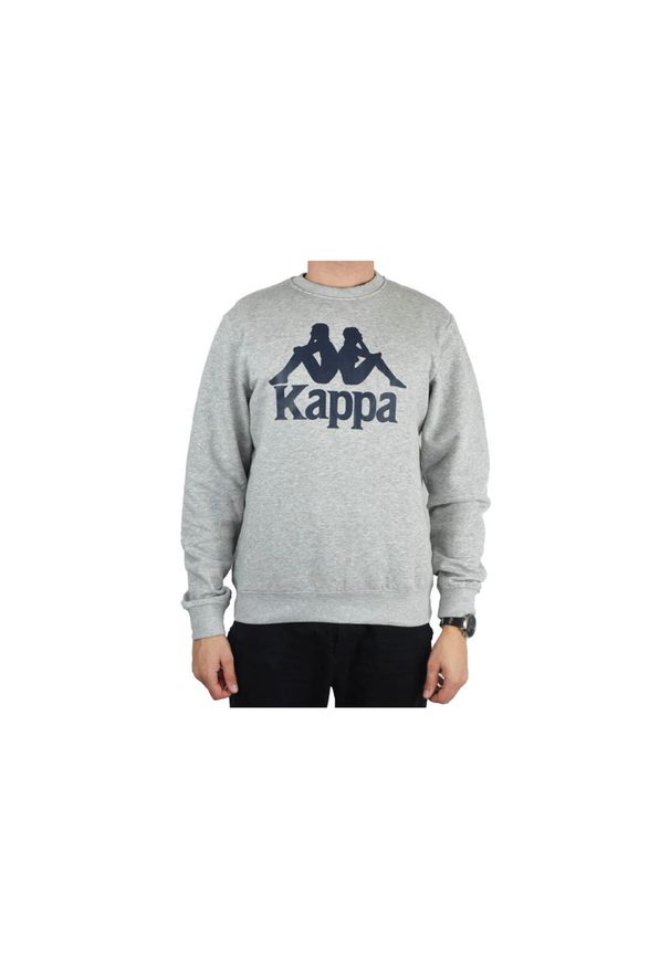 Kappa Sertum RN Sweatshirt, męska bluza. Kolor: szary. Materiał: poliester, bawełna. Sport: fitness