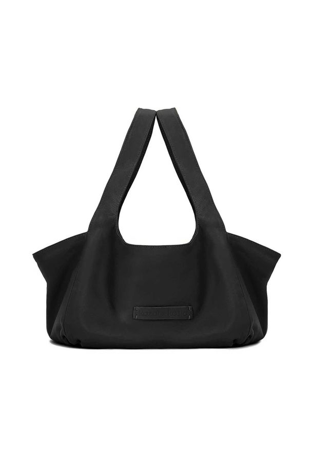 Kazar - Czarna torebka damska kazar x kasia. Kolor: czarny. Materiał: skórzane