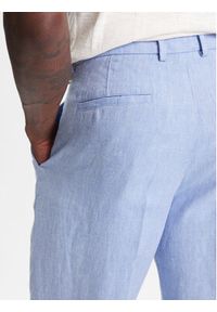 United Colors of Benetton - United Colors Of Benetton Spodnie materiałowe 43B3UF03X Niebieski Regular Fit. Kolor: niebieski. Materiał: len, bawełna #4