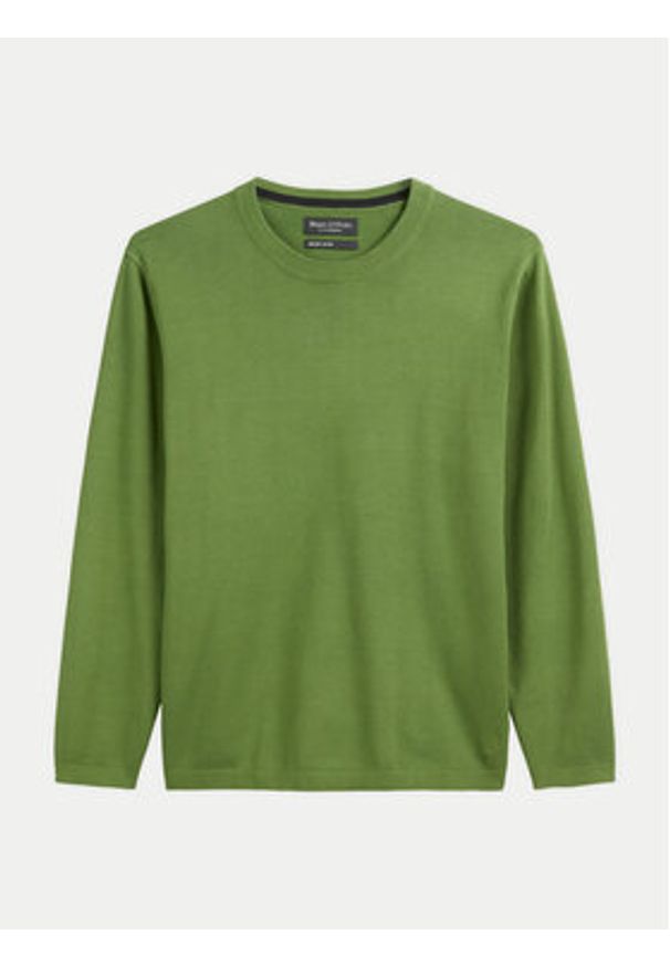 Marc O'Polo Sweter 522 5123 60248 Zielony Regular Fit. Typ kołnierza: polo. Kolor: zielony. Materiał: bawełna
