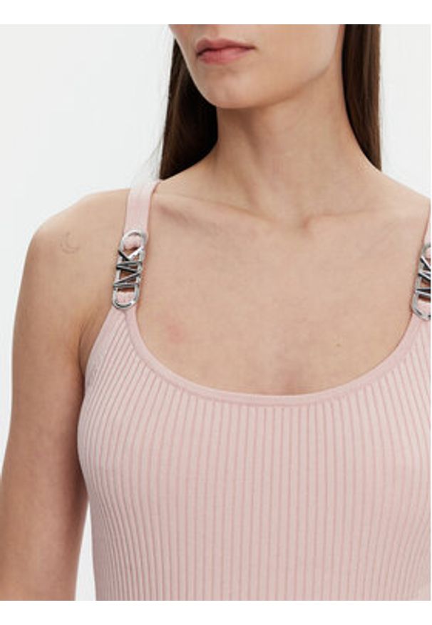 MICHAEL Michael Kors Sukienka dzianinowa MT482IL33D Różowy Slim Fit. Kolor: różowy. Materiał: wiskoza