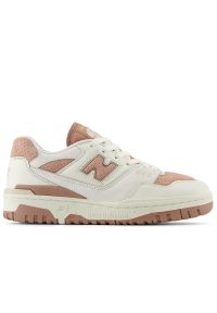 Buty damskie New Balance BBW550PF - beżowe. Okazja: na co dzień. Kolor: beżowy. Materiał: skóra, syntetyk, materiał. Szerokość cholewki: normalna