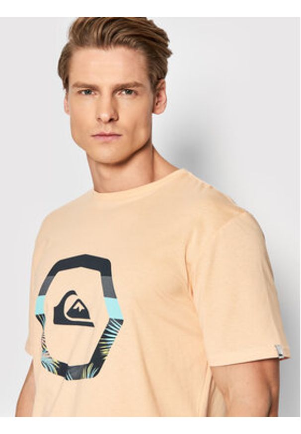 Quiksilver T-Shirt Uprise EQYZT06663 Pomarańczowy Regular Fit. Kolor: pomarańczowy. Materiał: bawełna