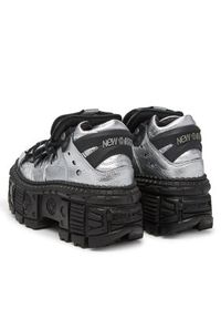 NEW ROCK Botki M-106WALL-C16 Srebrny. Kolor: srebrny. Materiał: skóra. Styl: rockowy #3