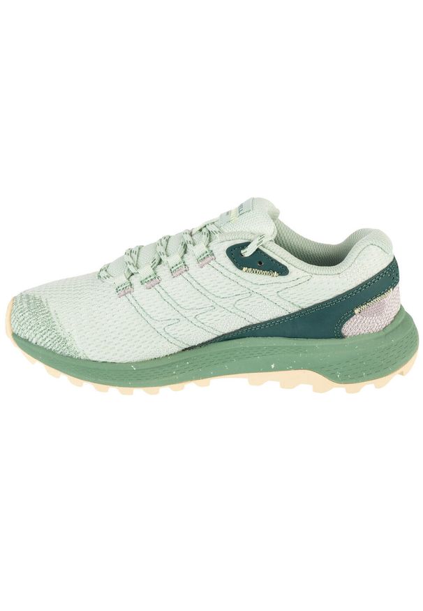 Merrell - Buty do biegania damskie, Fly Strike. Kolor: zielony. Materiał: guma, materiał, tkanina, syntetyk