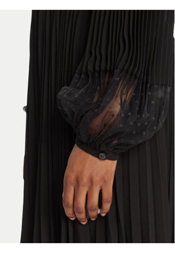 TwinSet - TWINSET Sukienka wieczorowa 252TP2641 Czarny Regular Fit. Kolor: czarny. Materiał: syntetyk. Styl: wizytowy