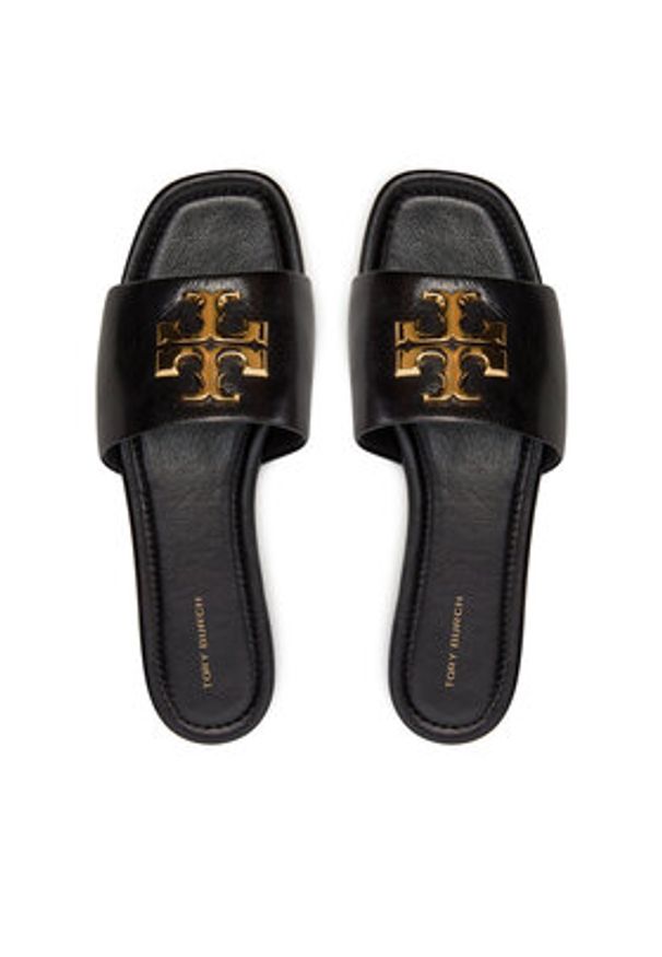 Tory Burch Klapki Eleanor 157966 Czarny. Kolor: czarny. Materiał: skóra