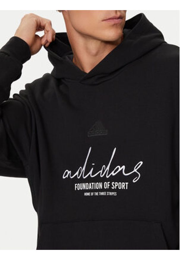 Adidas - adidas Bluza Brand Love IW3533 Czarny Loose Fit. Kolor: czarny. Materiał: bawełna