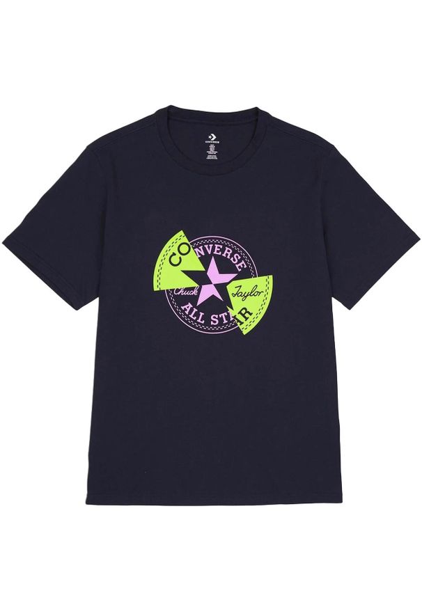 Podkoszulek Converse Con T-shirt M Chuck Patch Distort Tee, Mężczyźni. Kolor: czarny. Materiał: materiał, bawełna