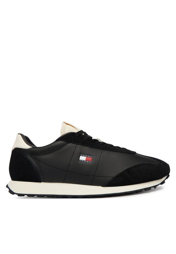 Tommy Jeans Sneakersy Tjm Retro Runner Archive Mix Mat EM0EM01763 Czarny. Kolor: czarny. Materiał: skóra