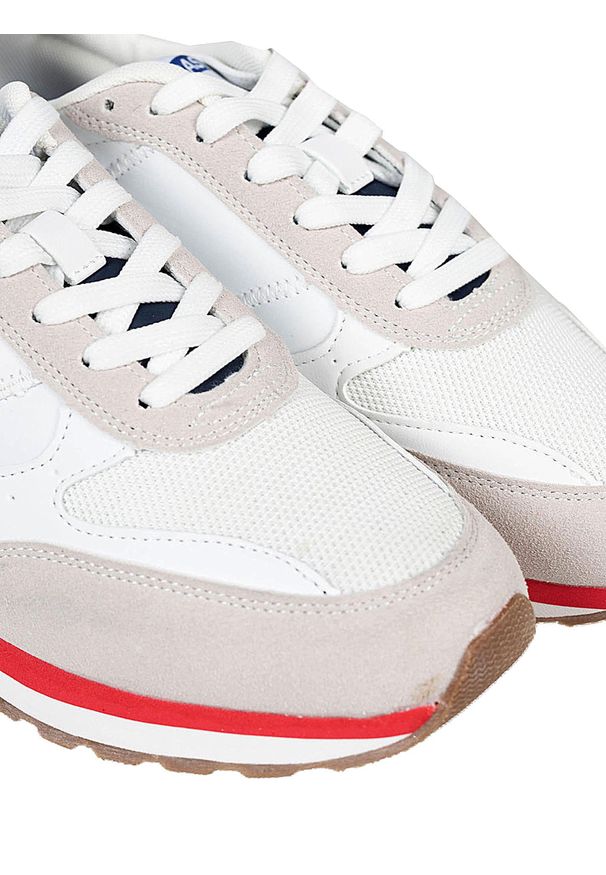 Gas Sneakersy "Yohn MIX" | GAM213915S | Yohn MIX | Mężczyzna | Biały. Kolor: biały. Materiał: skóra ekologiczna, tkanina. Wzór: aplikacja