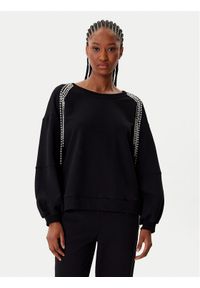 TwinSet - TWINSET Bluza 252LI2MCC Czarny Regular Fit. Kolor: czarny. Materiał: bawełna