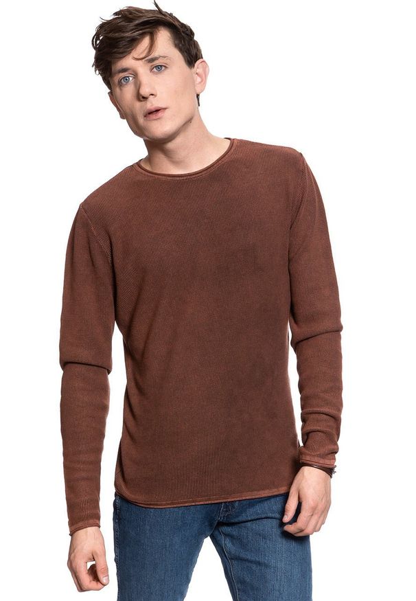Mustang - MĘSKI SWETER MUSTANG Emil C Waffle ANDORRA 1008709 3232