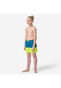 OLAIAN - Spodenki surfingowe dla dzieci Olaian 100 Stories. Kolor: żółty. Materiał: materiał, poliester. Długość: krótkie