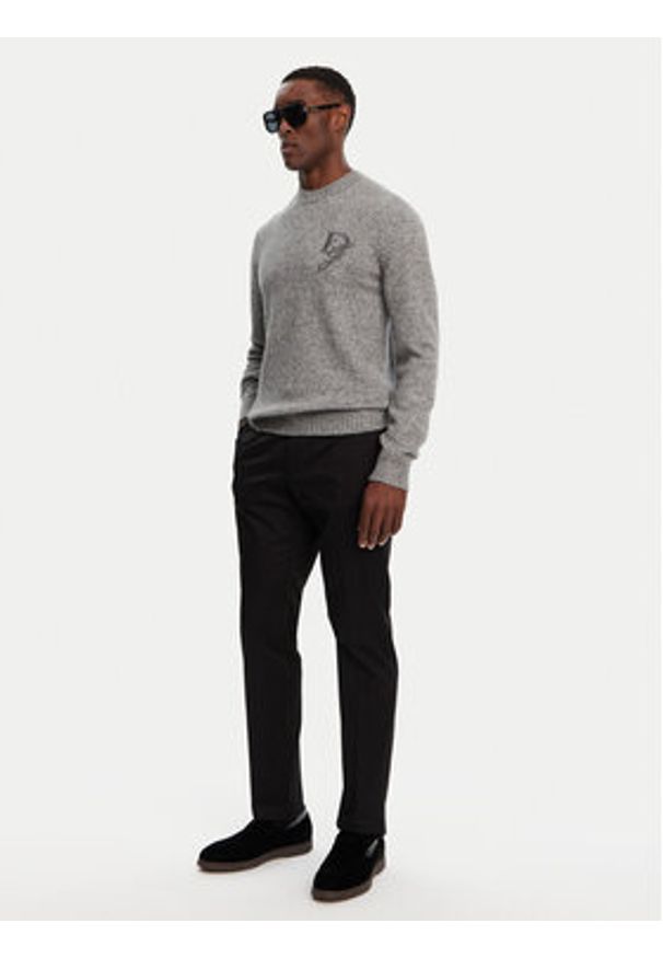 DOLCE & GABBANA - Dolce&Gabbana Sweter GXX02Z JFMIM Szary Regular Fit. Kolor: szary. Materiał: syntetyk