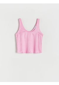 Reserved - Bluzka z wiskozy - różowy. Kolor: różowy. Materiał: wiskoza. Wzór: gładki #1