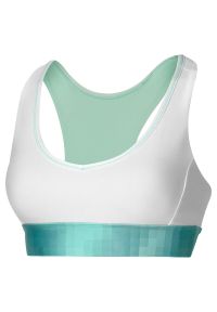 Biustonosz dla kobiet Mizuno. Kolor: biały. Sport: fitness #1