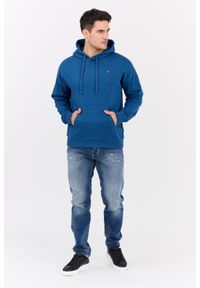 Diesel - DIESEL Błękitna męska bluza S-ROB-HOOD-MICRODIV, Rozmiar XXL. Okazja: na co dzień. Typ kołnierza: kaptur. Kolor: niebieski. Materiał: elastan, materiał, bawełna. Styl: casual #2