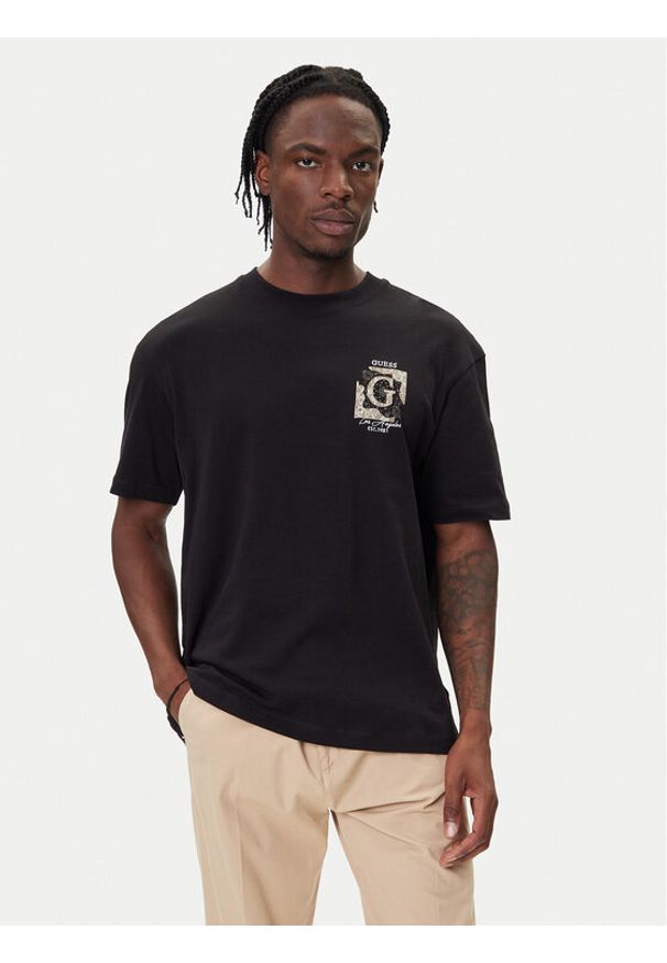 Guess T-Shirt M5BI16 I3Z14 Czarny Relaxed Fit. Kolor: czarny. Materiał: bawełna