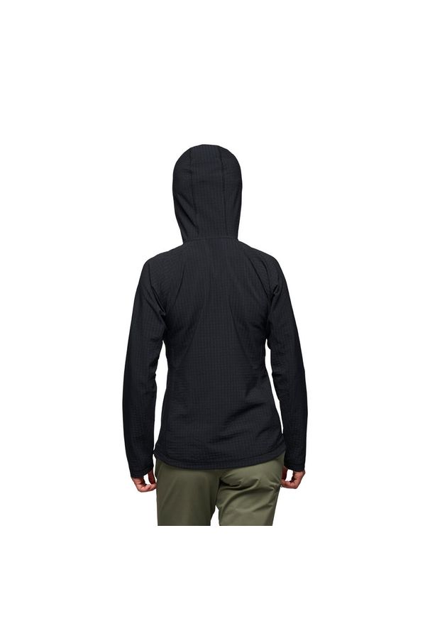 Bluza damska z kapturem Black Diamond Coefficient Storm FZ. Typ kołnierza: kaptur. Kolor: czarny. Sport: wspinaczka
