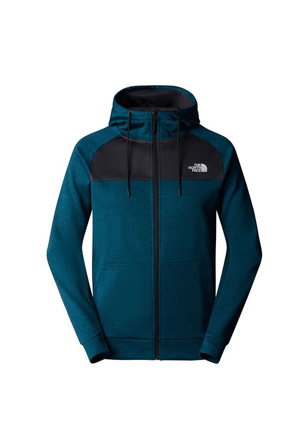 Bluza The North Face Reaxion 0A7Z9O7AO1 - granatowa. Okazja: na co dzień. Kolor: niebieski. Materiał: polar, tkanina, skóra, poliester. Wzór: aplikacja. Styl: casual, klasyczny