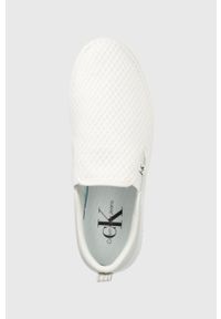 Calvin Klein Jeans tenisówki YW0YW00500.YAF damskie kolor biały. Nosek buta: okrągły. Kolor: biały. Materiał: materiał, włókno, guma #5