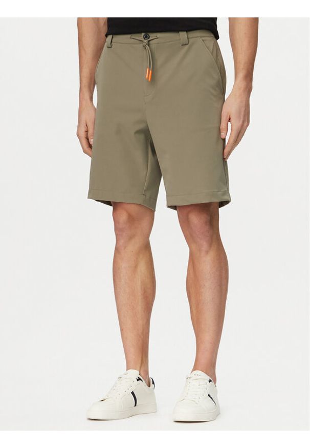 Guess Szorty materiałowe M6GD36 W2169 Khaki Regular Fit. Kolor: brązowy. Materiał: syntetyk