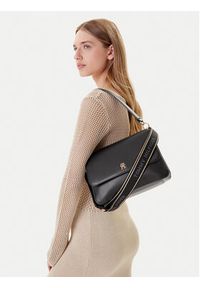 TOMMY HILFIGER - Tommy Hilfiger Torebka Th Joy Shoulder Bag AW0AW16815 Czarny. Kolor: czarny. Materiał: skórzane #4