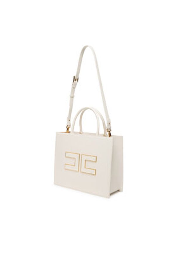 Elisabetta Franchi Torebka BS-32A-56E2-V420 Biały. Kolor: biały. Materiał: skórzane
