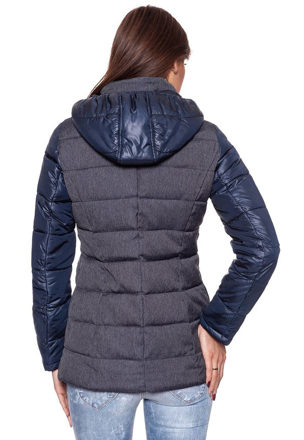 Tom Tailor - DAMSKA KURTKA ZIMOWA TOM TAILOR MATERIAL MIX JACKET 3521685.00.71 COL. 6012. Typ kołnierza: kaptur. Wzór: melanż. Sezon: zima. Styl: klasyczny, elegancki