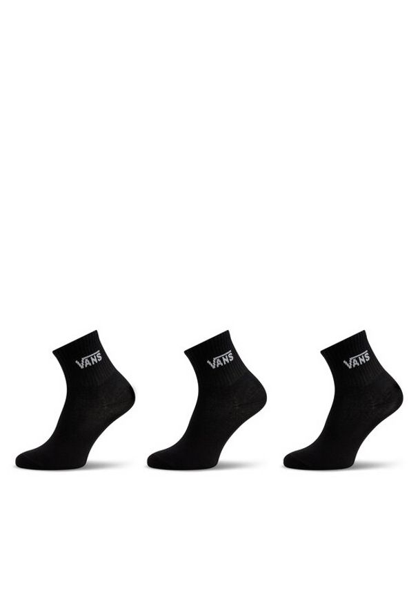 Vans Zestaw 3 par wysokich skarpet damskich Classic Half Crew Sock VN00073EBLK1 Czarny. Kolor: czarny. Materiał: materiał