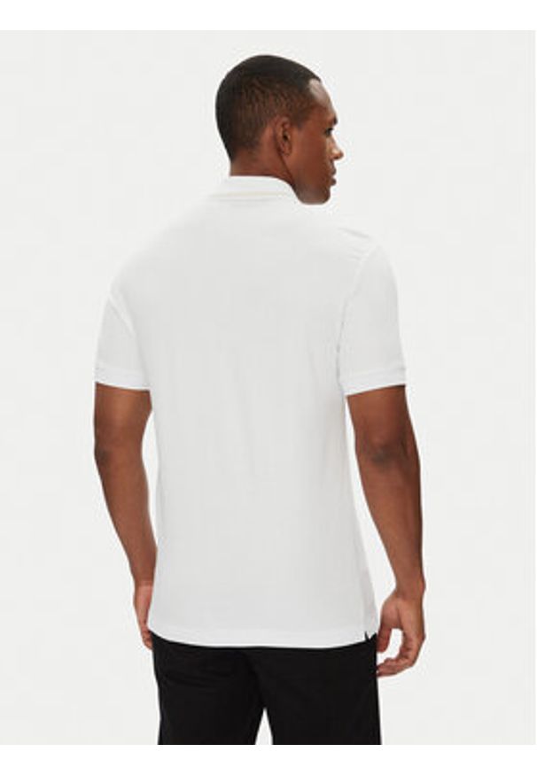 EA7 Emporio Armani Polo 7M000300 AF13739 U0002 Biały Slim Fit. Typ kołnierza: polo. Kolor: biały. Materiał: wiskoza