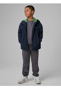 4f - 4F Kurtka przejściowa membrana 5000 dziecięca - granatowa 140 (9-10 lat). Okazja: na spacer, na co dzień, na uczelnię. Kolor: niebieski. Materiał: skóra, materiał. Sezon: lato. Styl: casual #2