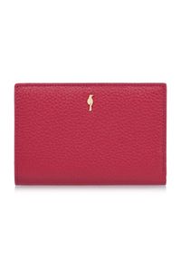 Ochnik - Skórzany różowy portfel damski z ochroną RFID. Kolor: różowy. Materiał: skóra
