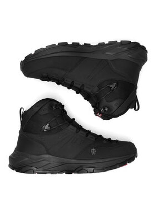 Hunter Trekkingi H1-061 Czarny. Kolor: czarny. Materiał: nubuk, skóra. Sport: turystyka piesza