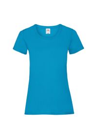 FRUIT OF THE LOOM - Koszulka Damska Valueweight. Kolor: niebieski. Sport: turystyka piesza #1