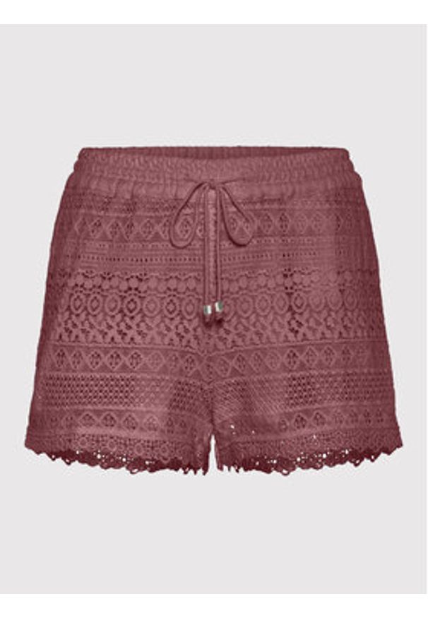 Vero Moda Szorty materiałowe Honey 10190155 Bordowy Regular Fit. Kolor: czerwony. Materiał: syntetyk