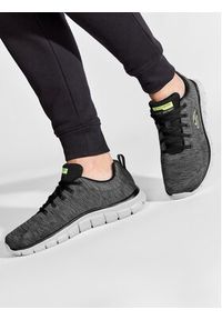 skechers - Skechers Sneakersy Front Runner 232298/CCBK Szary. Kolor: szary. Materiał: materiał #2
