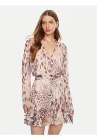 Guess Sukienka koszulowa W5RK35 WDW82 Różowy Regular Fit. Kolor: różowy. Materiał: syntetyk. Typ sukienki: koszulowe
