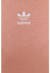 adidas Originals - Bluza. Typ kołnierza: kaptur. Kolor: pomarańczowy. Materiał: bawełna, dzianina. Długość rękawa: długi rękaw. Długość: długie. Wzór: gładki #2