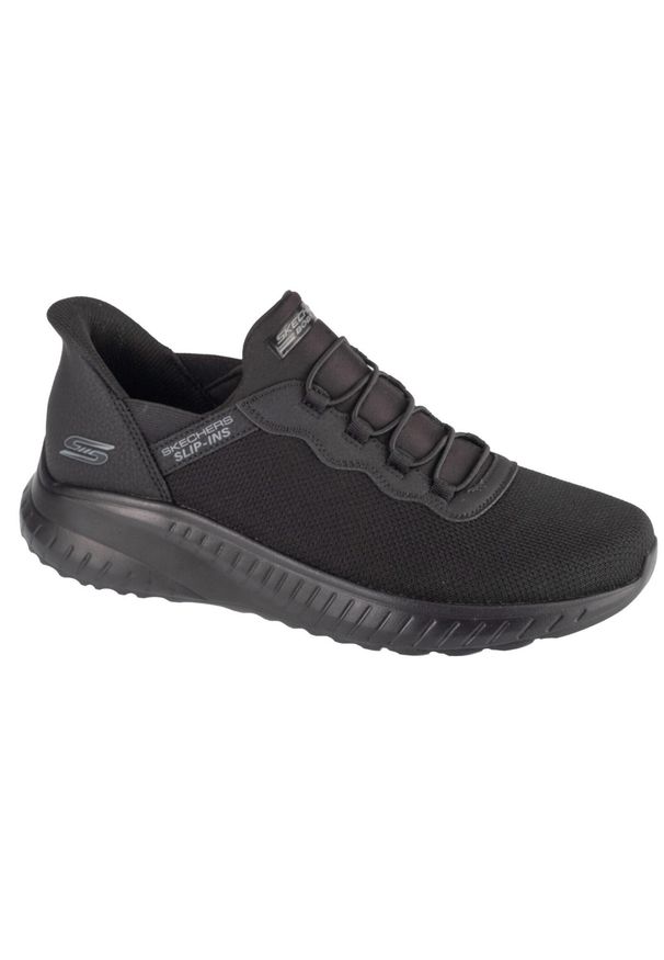 skechers - Buty treningowe męskie Skechers 118300BBK. Zapięcie: bez zapięcia. Kolor: czarny. Materiał: materiał, tkanina, syntetyk. Szerokość cholewki: normalna