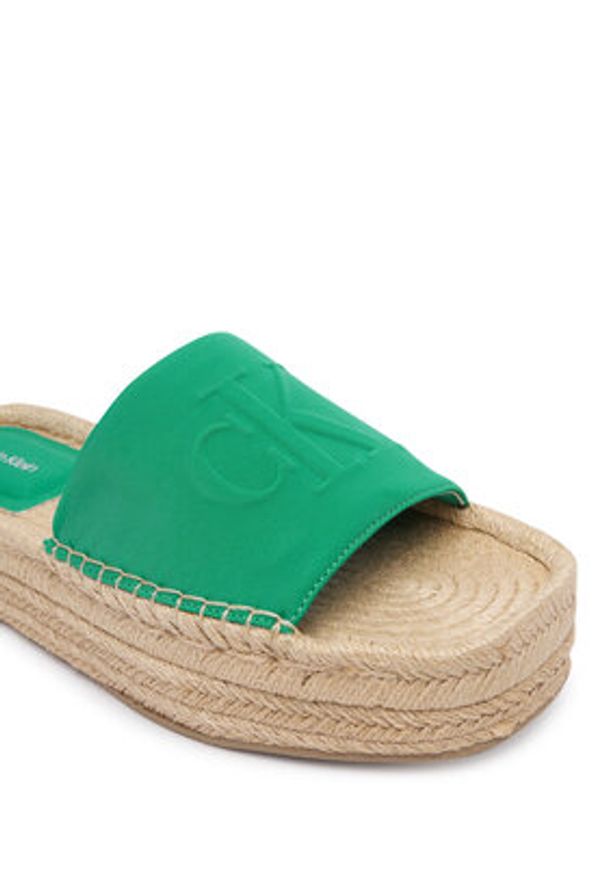 Calvin Klein Espadryle Ebeth HW0HW02894 Zielony. Kolor: zielony. Materiał: materiał