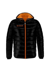 Givova Oanda Sports Jacket XL - Oddychający i wiatrówki. Typ kołnierza: kaptur. Kolor: czarny. Materiał: puch. Sport: turystyka piesza