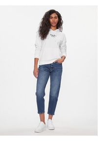 Tommy Jeans Bluza Essential Logo 2+ DW0DW16406 Biały Boxy Fit. Kolor: biały. Materiał: bawełna