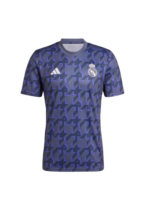 Adidas - Koszulka Real Madrid Pre-Match. Kolor: niebieski. Materiał: materiał