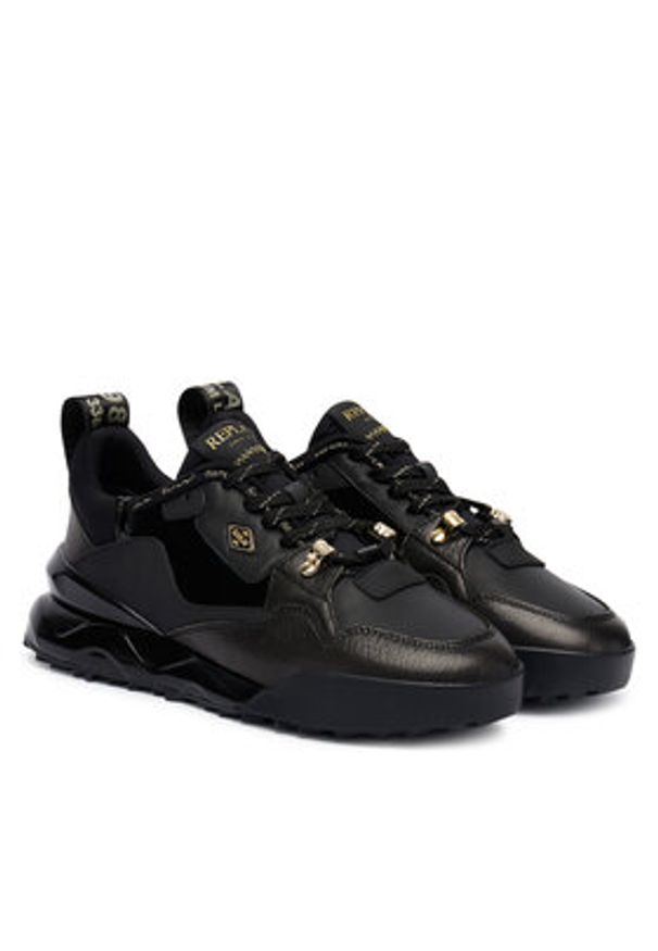 Replay - REPLAY Sneakersy Field W GWS9H .000.C0013L Czarny. Kolor: czarny. Materiał: skóra
