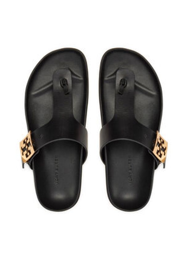 Tory Burch Japonki Mellow Thong Sandal 155190 Czarny. Kolor: czarny. Materiał: skóra