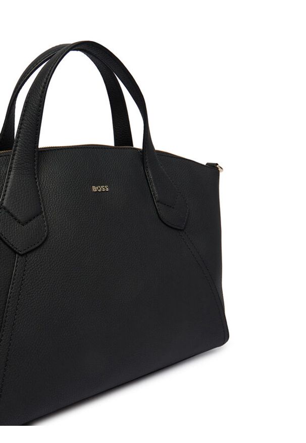 BOSS Torebka Lenah M 50563396 Czarny. Kolor: czarny. Materiał: skórzane