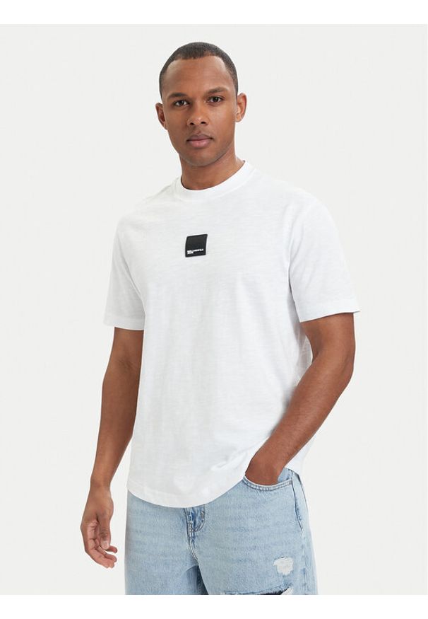 Karl Lagerfeld Jeans T-Shirt B2M17048 Biały Regular Fit. Kolor: biały. Materiał: bawełna