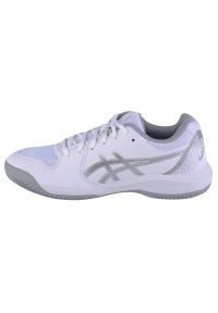 Buty Asics Gel-Dedicate 8 Clay W 1042A255-101 białe. Kolor: biały. Materiał: syntetyk, materiał, guma. Szerokość cholewki: normalna. Sport: tenis